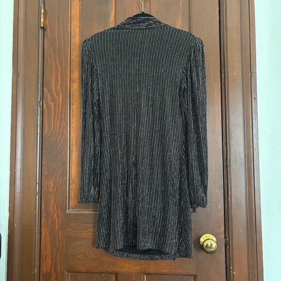 ✨ Marc Jacobs Metallic Disco Mini Dress Gold/Silver Puff Shoulder - Picture 8 of 9